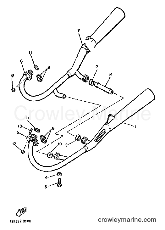 Yamaha Motors XS400 (12E) [999] - EXHAUST