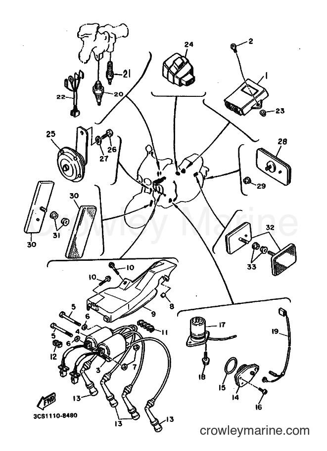 1988 Sport Bike FZR750R - FZR750R (3CS2) [010] - ELECTRICAL 1