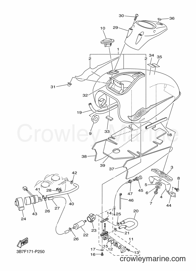 2015 Cruiser XVS650 - XVS650 (3B7F) [010] - FUEL TANK