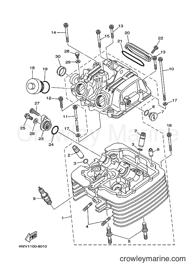 2000 ATV YFM600FWA - YFM600FWA (5GTB) [020] - CYLINDER HEAD