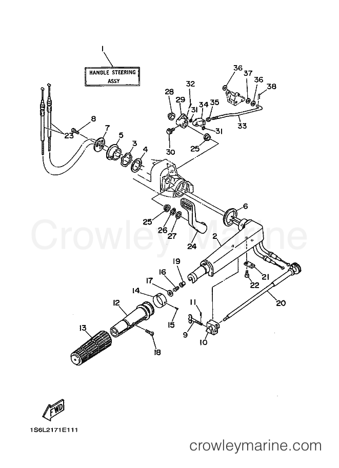 Yamaha Motors 20D (6L3) [020] - STEERING