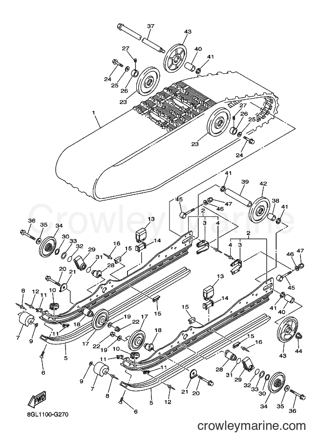 2008 Snowmobile RFX10R - RFX10R (8GL2) [010] - TRACK SUSPENSION 1