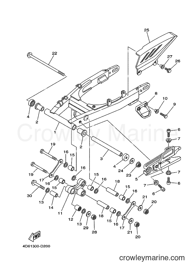2005 Dirt Bike XG250 - XG250 (4D61) [010] - REAR ARM