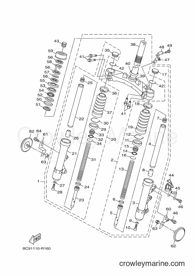 Yamaha Motors YW125 (BC94) [010] - FRONT FORK