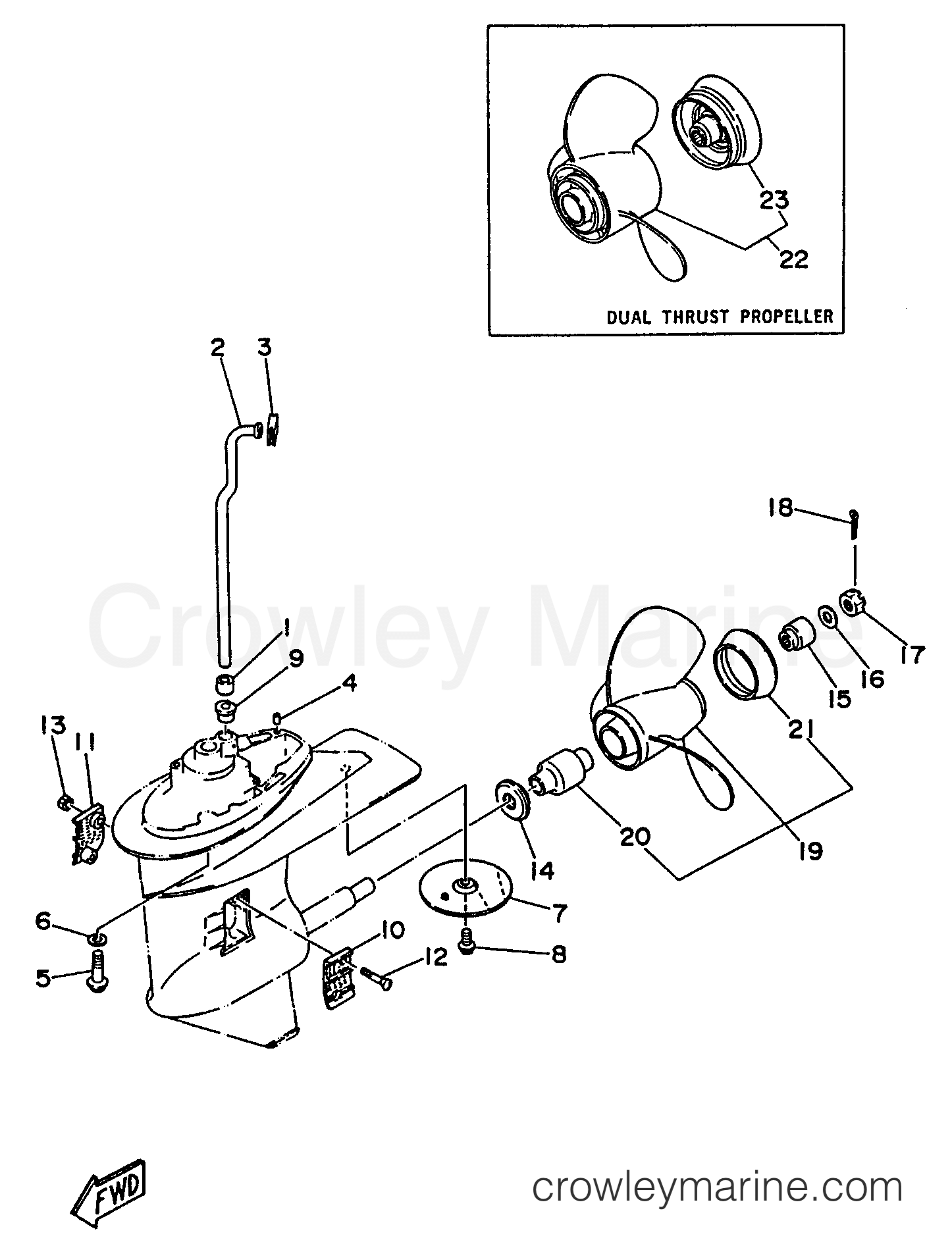 Yamaha Motors 25ELHU - LOWER CASING DRIVE 2