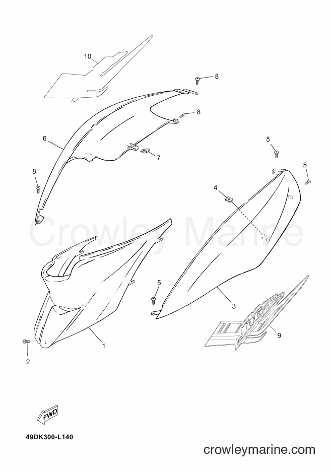 Yamaha Motors CS50M (49DM) [010] - SIDE COVER