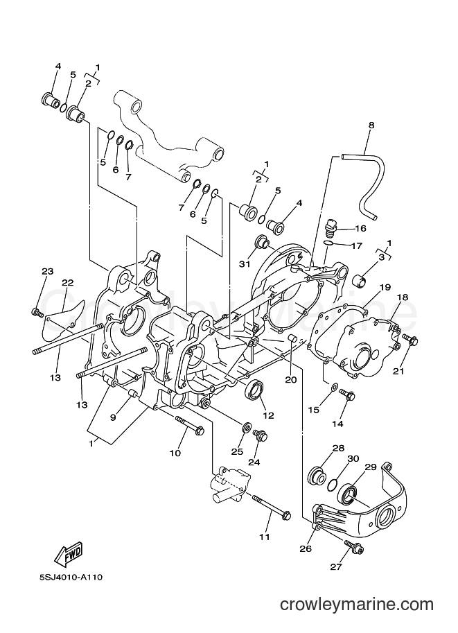 Yamaha Motors YP250A (5SJ5) [020] - CRANKCASE