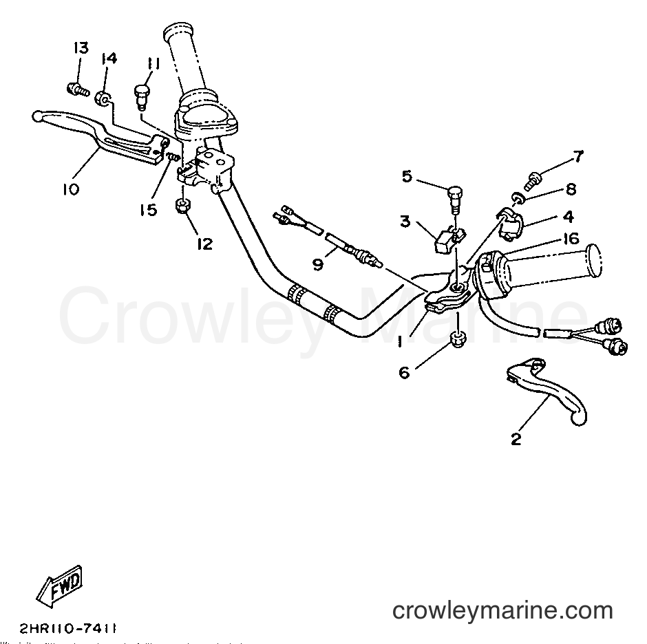 1989 ATV YFM350FW - YFM350FW (3HN2) [010] - HANDLE SWITCH & LEVER