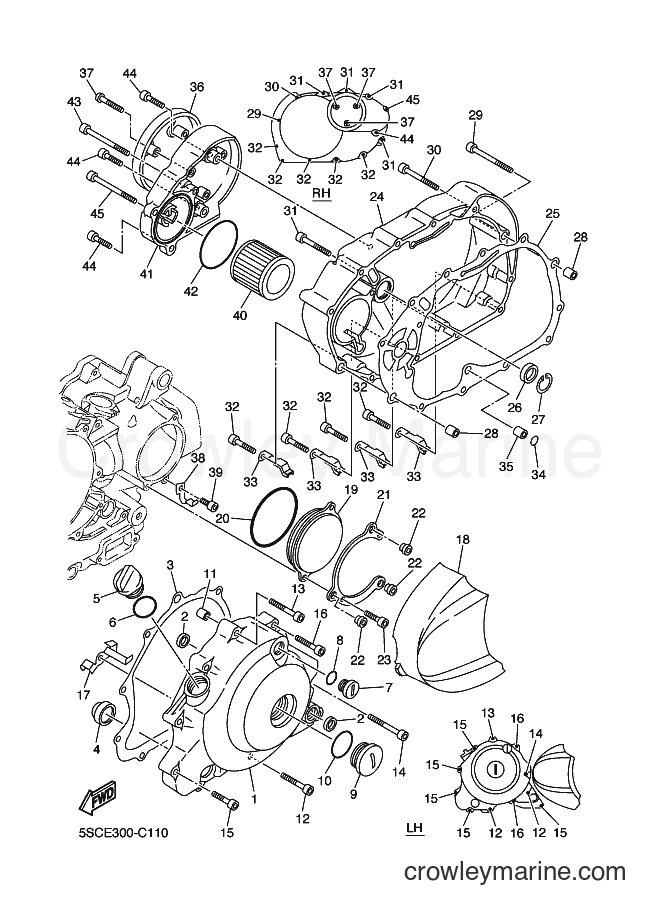 Yamaha Motors XVS650A (5SCK) [050] - CRANKCASE COVER 1