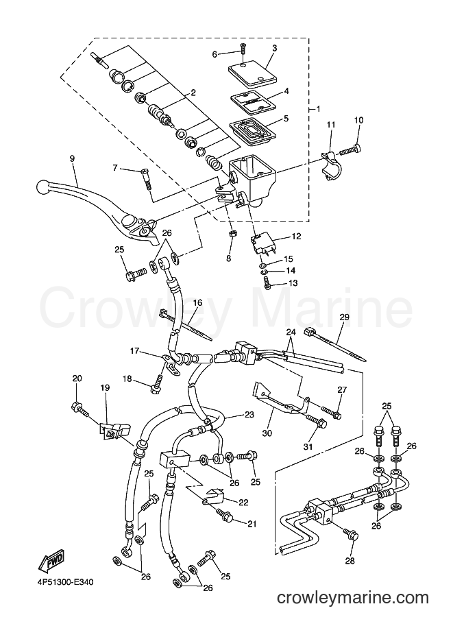 2006 Street Bike FZ6-SA - FZ6-SA (4P52) [040] - FRONT MASTER CYLINDER