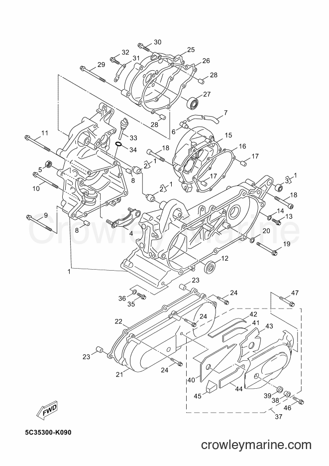 Yamaha Motors YN50FU (5C3A) [050] - CRANKCASE