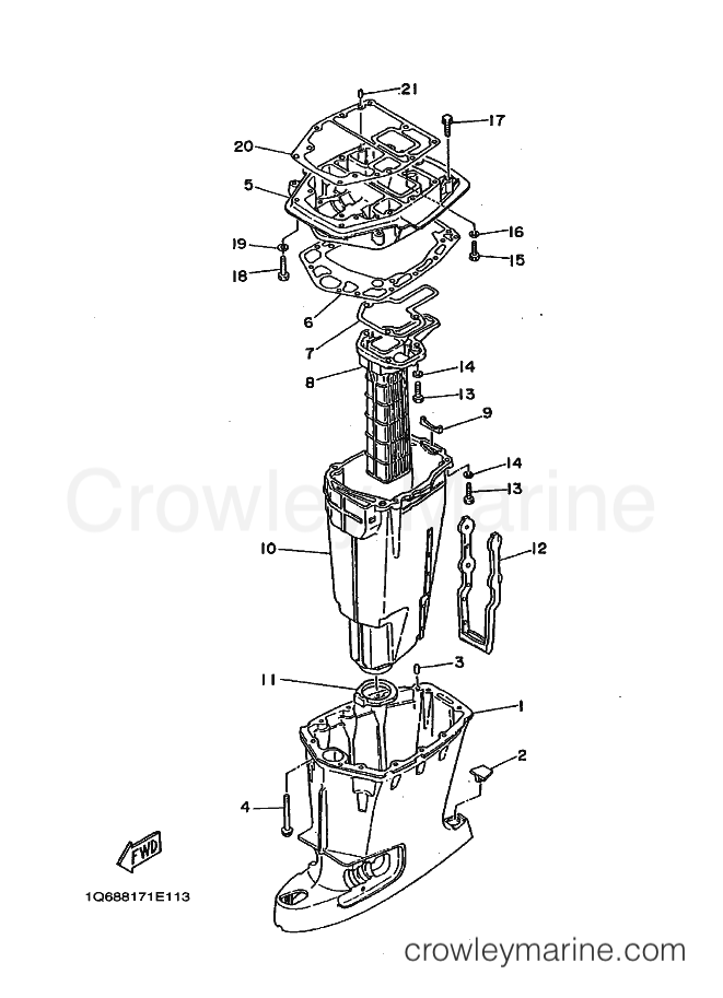 Yamaha Motors 85AE (688) [030] - UPPER CASING