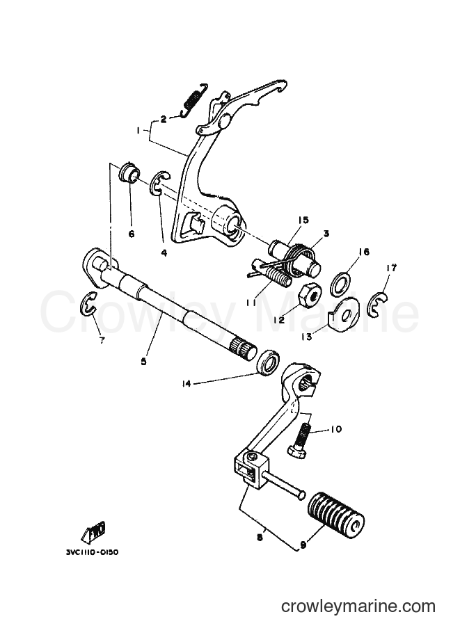 1992 Dirt Bike RT180 - RT180 (4BN2) [010] - SHIFT SHAFT