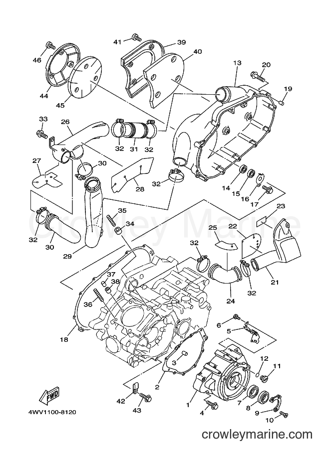 1998 ATV YFM600FWA - YFM600FWA (4WV2) [010] - CRANKCASE COVER 1