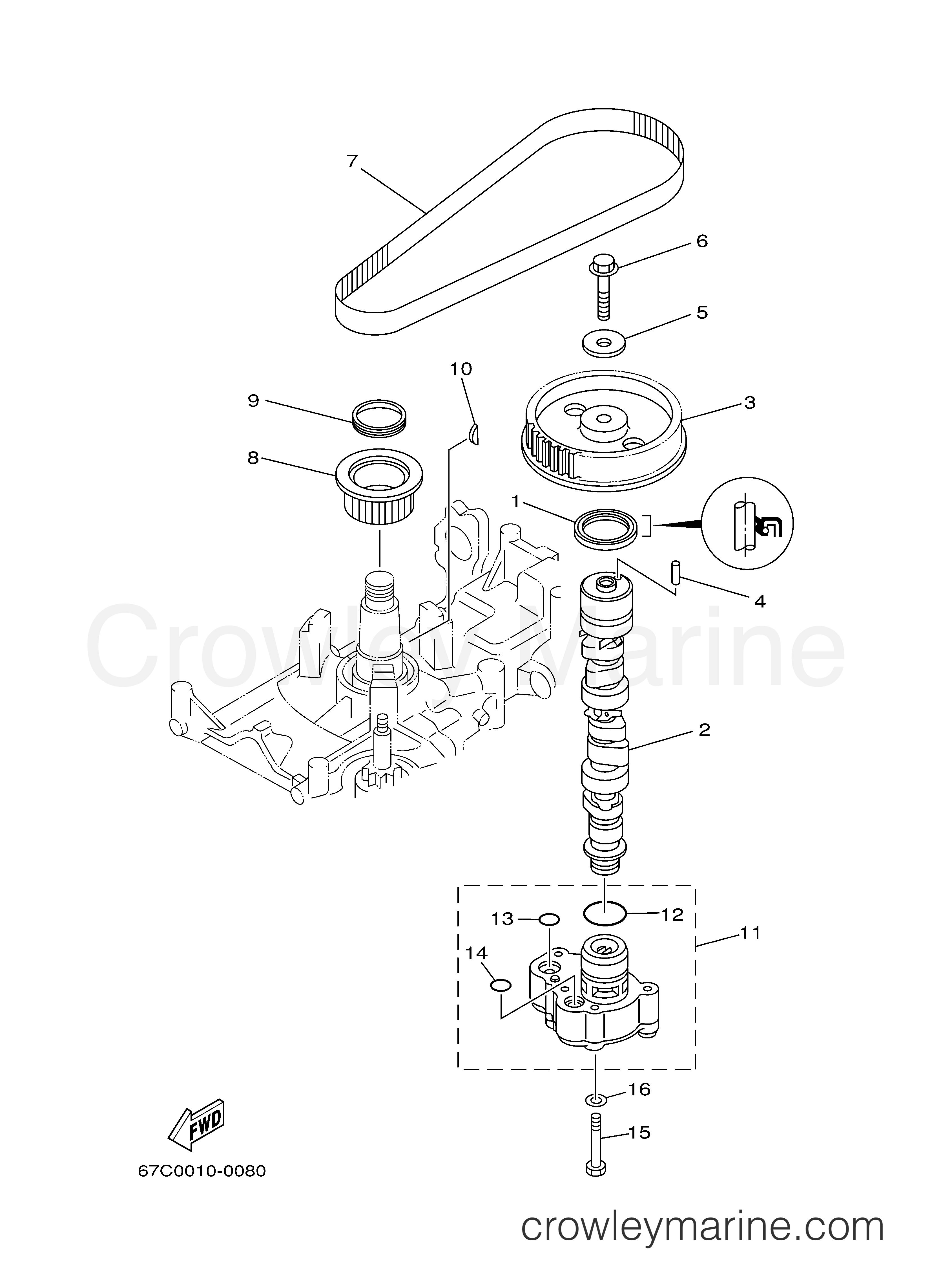 Yamaha Motors F40MSHZ - OIL PUMP