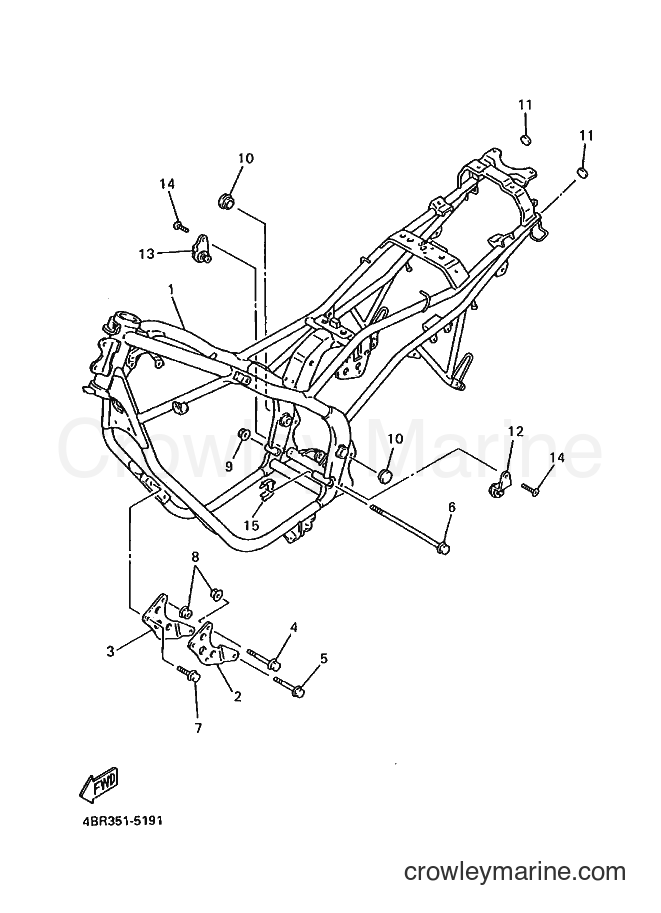 1996 Street Bike XJ600S - XJ600S (4DUF) [010] - FRAME