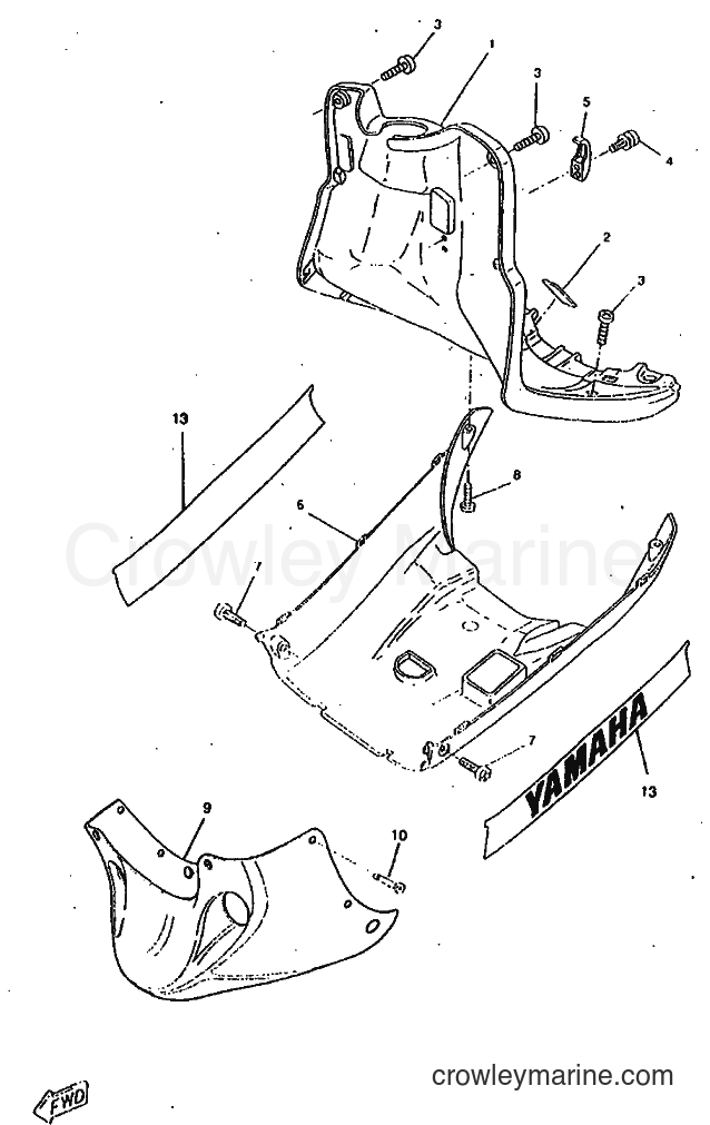 1998 Scooter CW50RSP - CW50RSP (5DX1) [010] - LEG SHIELD