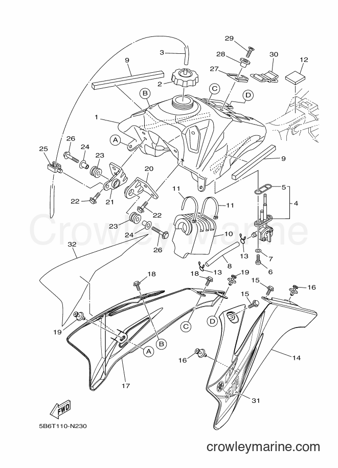 2014 Dirt Bike TT-R110E - TT-R110E (5B6V) [010] - FUEL TANK