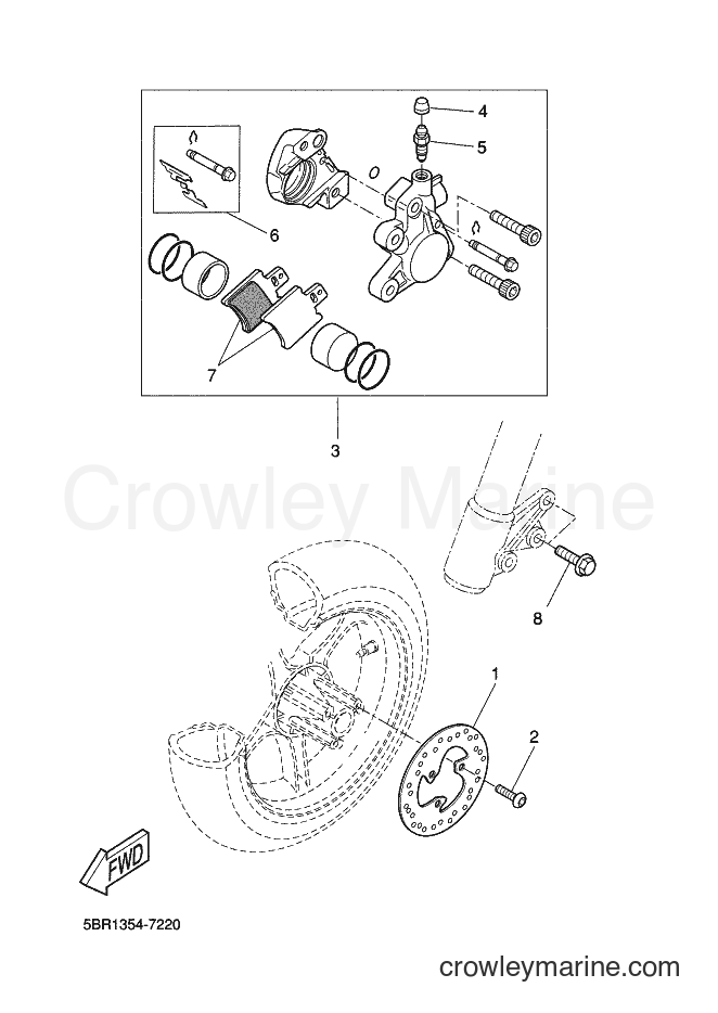 2001 Scooter YQ50 - YQ50 (5KFA) [010] - FRONT BRAKE