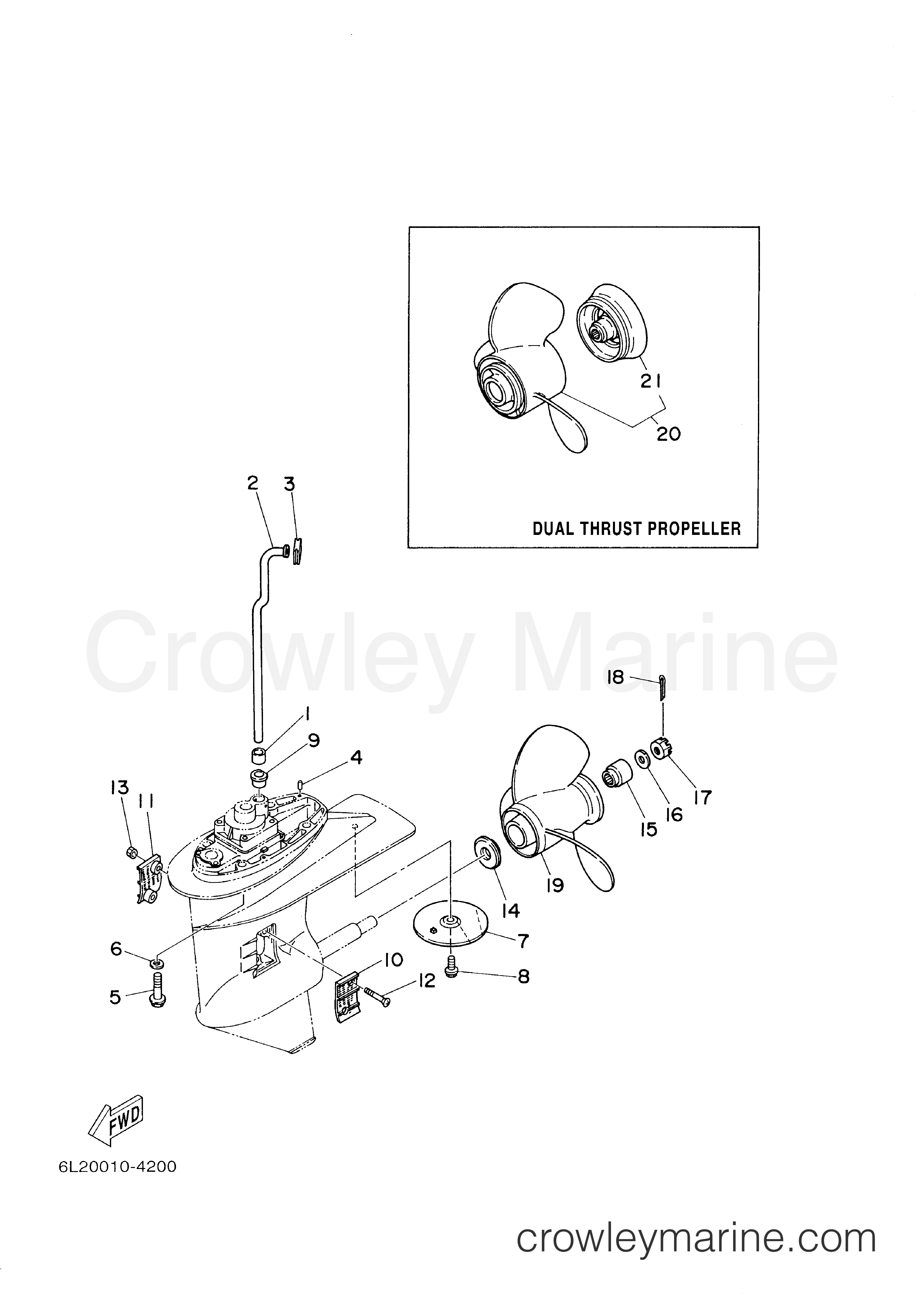 Yamaha Motors 25MSHD - LOWER CASING DRIVE 2