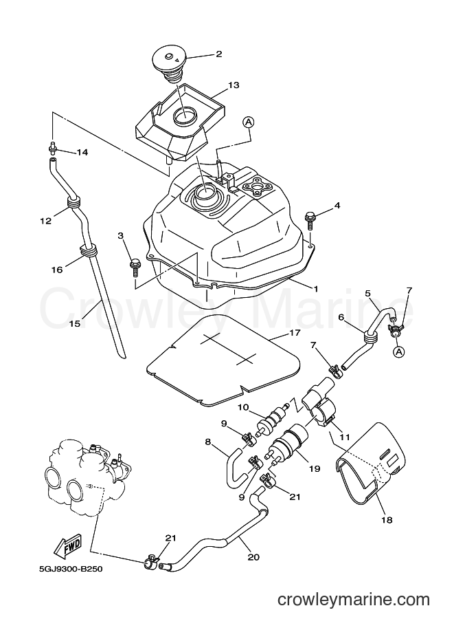 2003 Scooter XP500 - XP500 (5GJ9) [020] - FUEL TANK