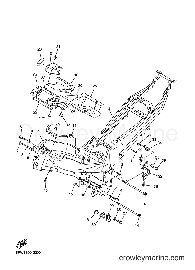 2002 Sport Bike YZF-R1 - YZF-R1 (5PW1) [030] - FRAME