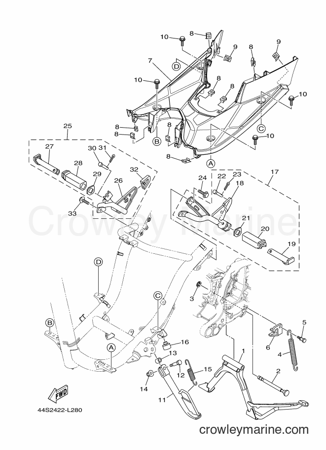 2012 Scooter AL125C - AL125C (44S3) [010] - STAND & FOOTREST