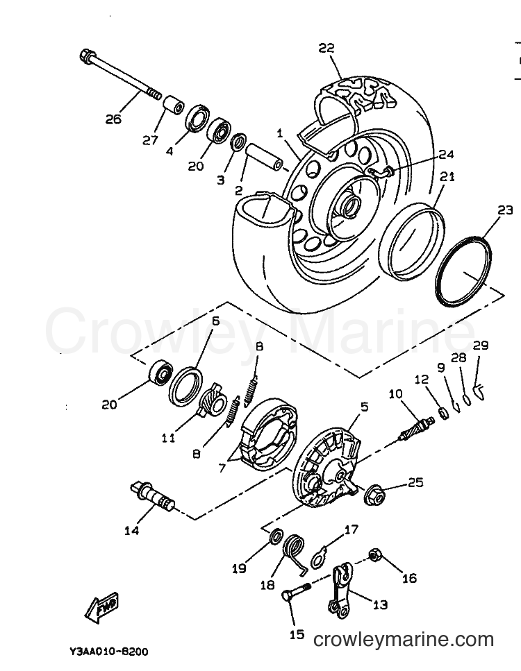 1994 Scooter CW65 - CW65 (4GP2) [999] - FRONT WHEEL