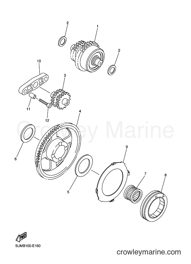 2007 Dirt Bike WR250F - WR250F (5UMF) [020] - STARTER CLUTCH