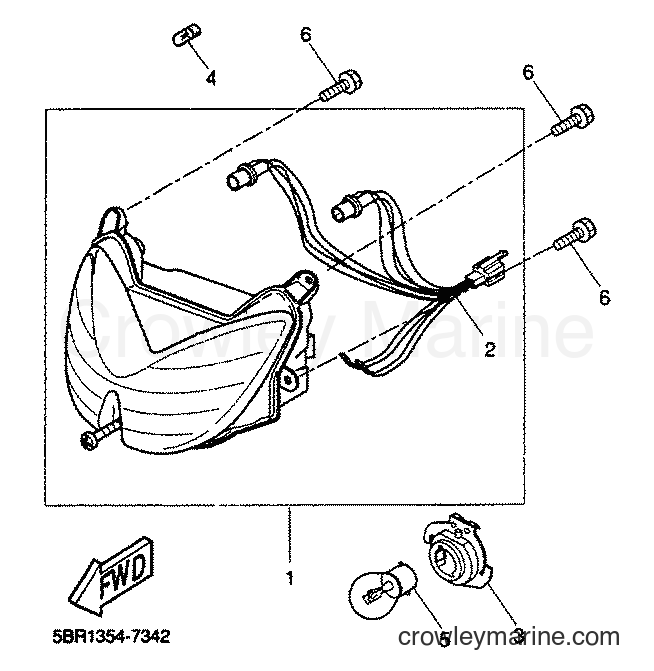 2001 Scooter YQ50 - YQ50 (5KH9) [010] - HEADLIGHT