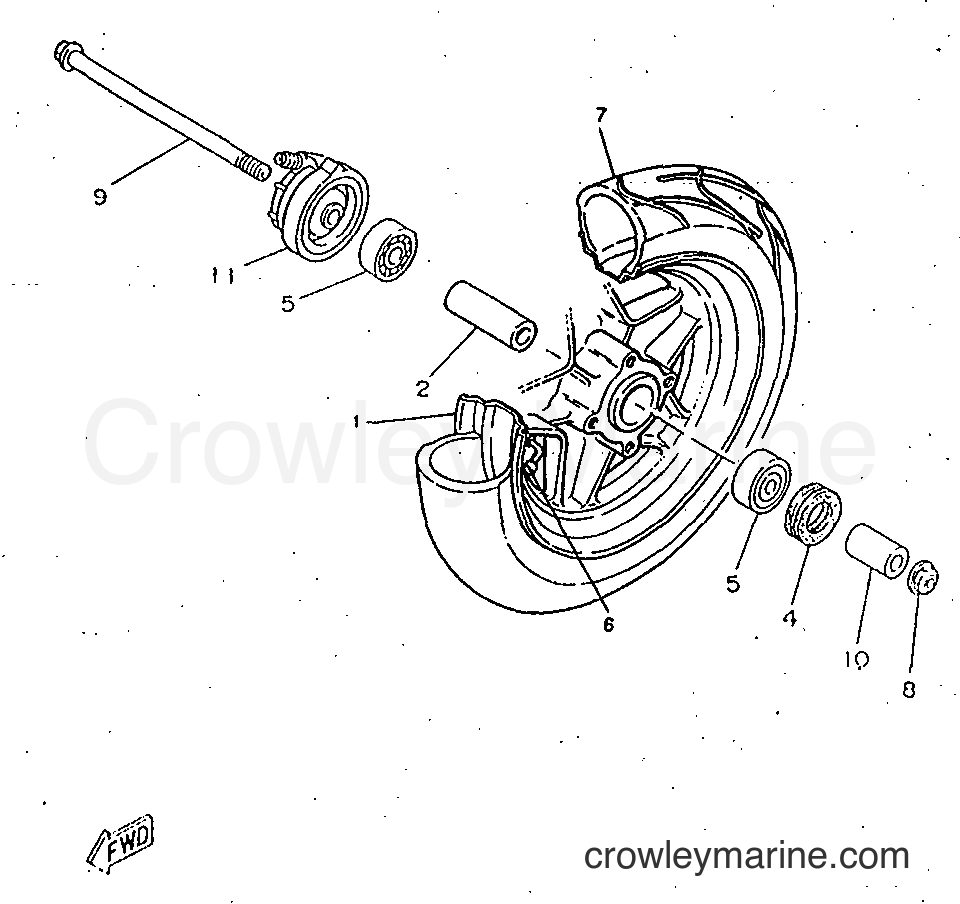 1997 Scooter CW50RS - CW50RS (4VA5) [999] - FRONT WHEEL