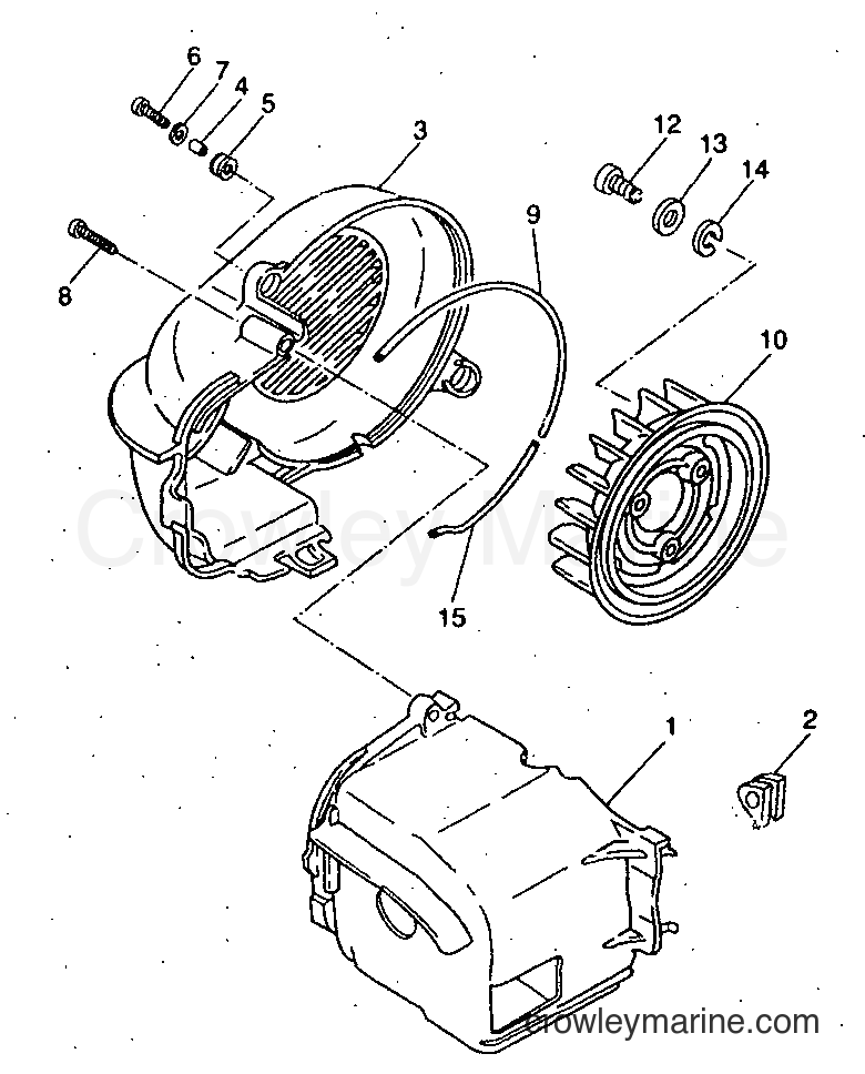 1999 Scooter YH50 - YH50 (5FV1) [020] - AIR SHROUD & FAN