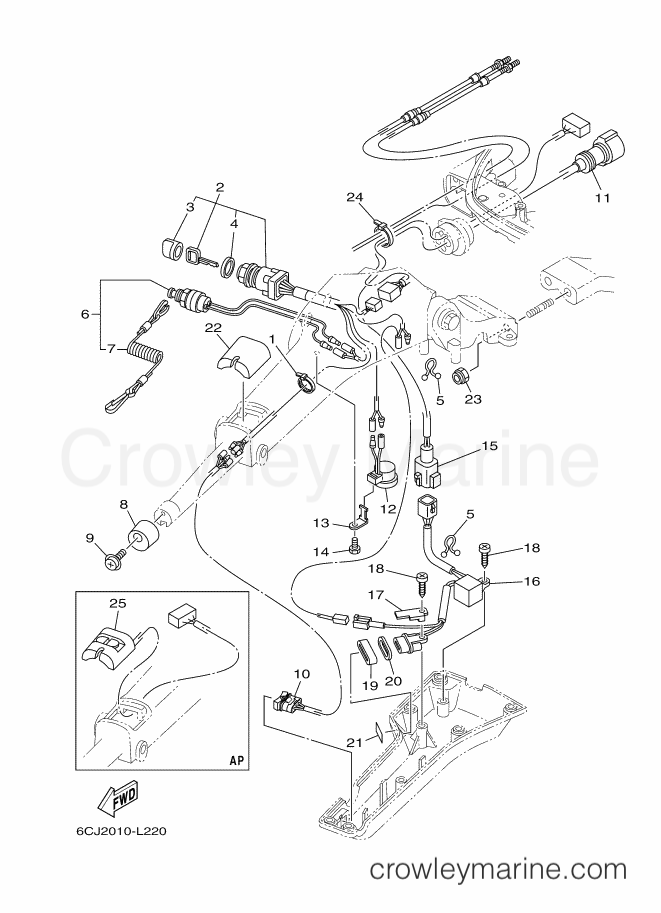 Yamaha Motors F70AETL (6CJ2) [150] - STEERING 2
