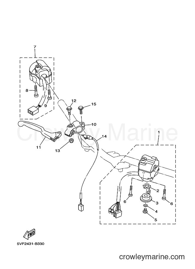 Yamaha Motors L-110C (5VF2) [010] - HANDLE SWITCH & LEVER