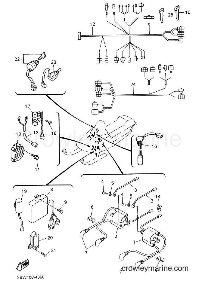 Yamaha Motors VX750 (8BW1) [040] - ELECTRICAL 1