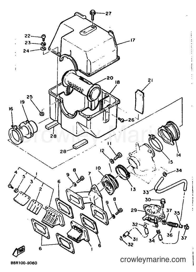 1989 Snowmobile VK540 - VK540 (86R1) [010] - INTAKE