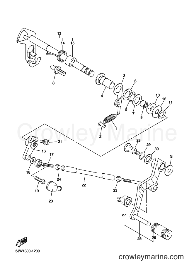 2003 Sport Bike FJR1300A - FJR1300A (5VS1) [090] - SHIFT SHAFT