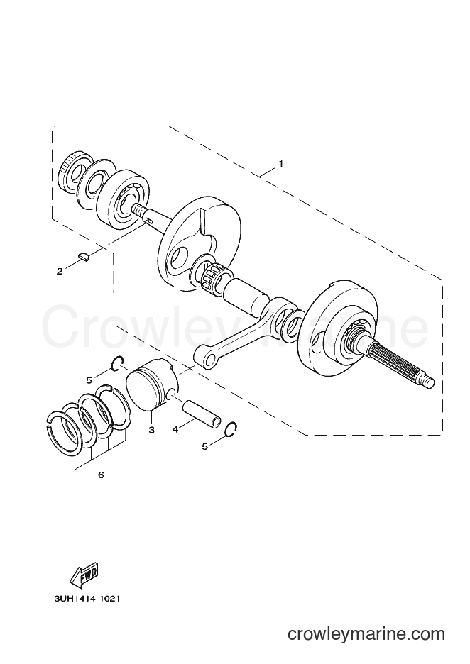 2003 Scooter XC125A - XC125A (5MJ8) [010] - CRANKSHAFT & PISTON