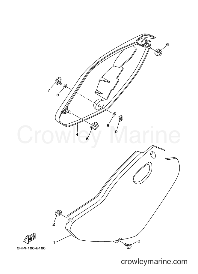 2004 Dirt Bike TT-R125 - TT-R125 (5HPP) [040] - SIDE COVER
