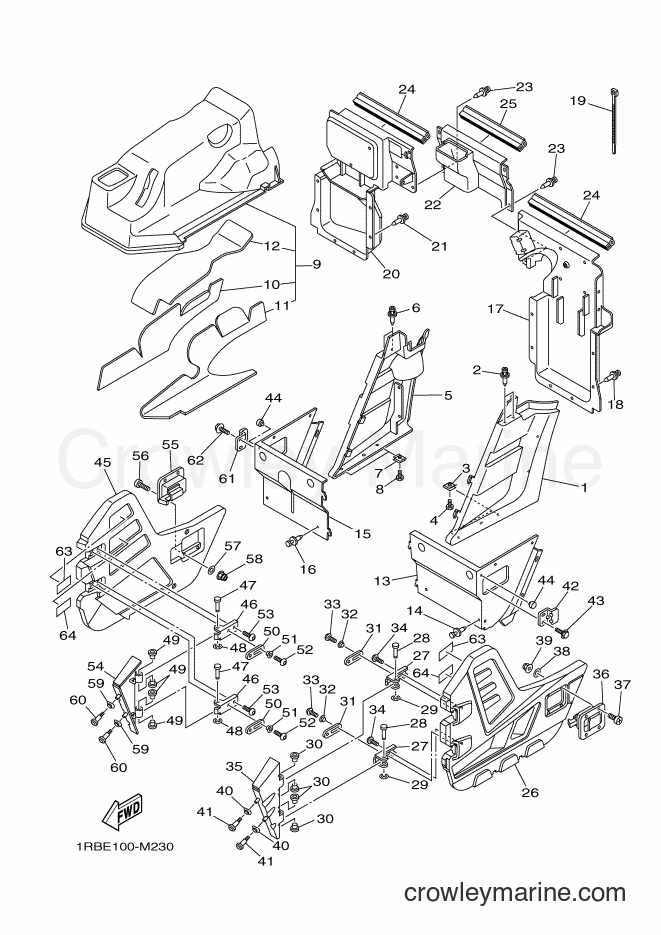 2013 ATV YXR700F - YXR700F (1RBF) [010] - SIDE COVER