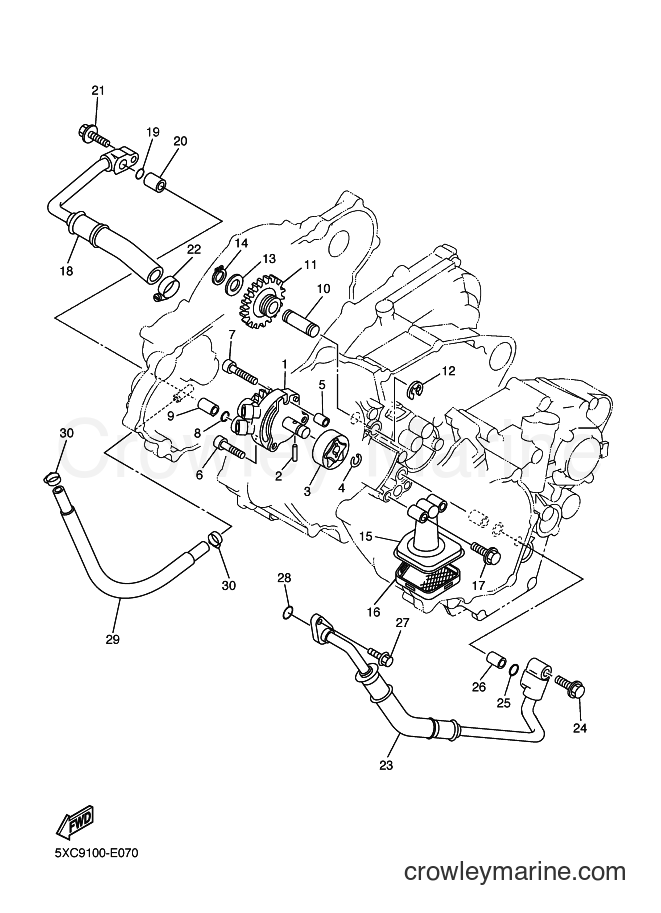 2006 Dirt Bike YZ250F - YZ250F (5XCA) [010] - OIL PUMP