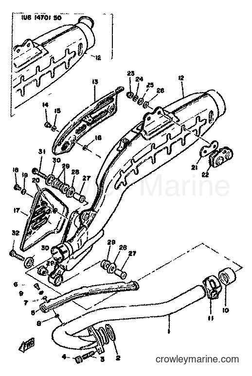 1978 Dirt Bike XT500 - XT500 (1U6) [999] - EXHAUST