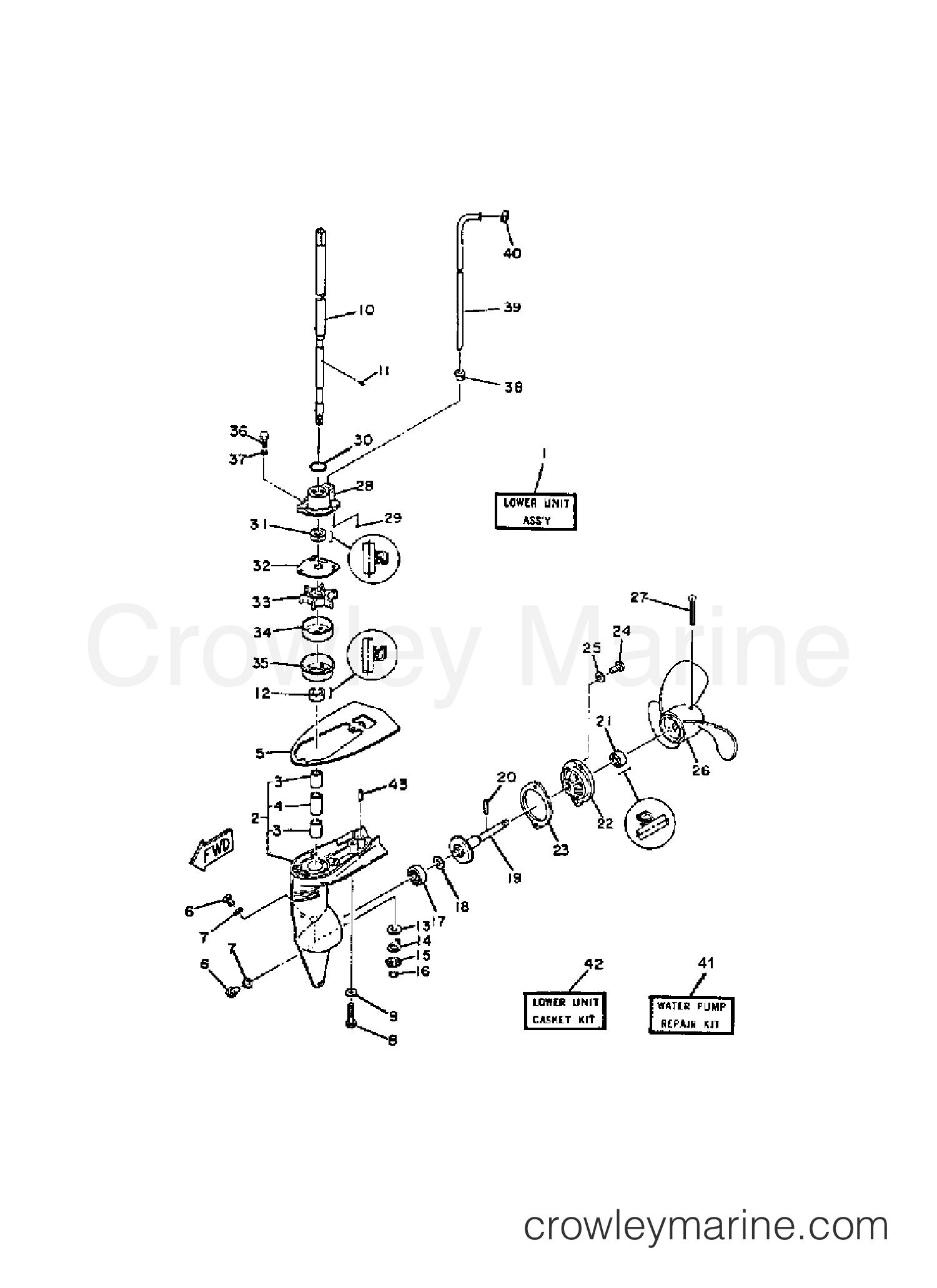 Yamaha Motors 2SN - LOWER DRIVE