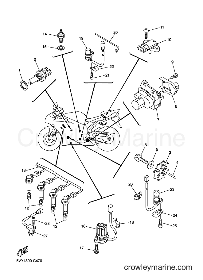 2004 Sport Bike YZF-R1 - YZF-R1 (5VY1) [100] - ELECTRICAL 1