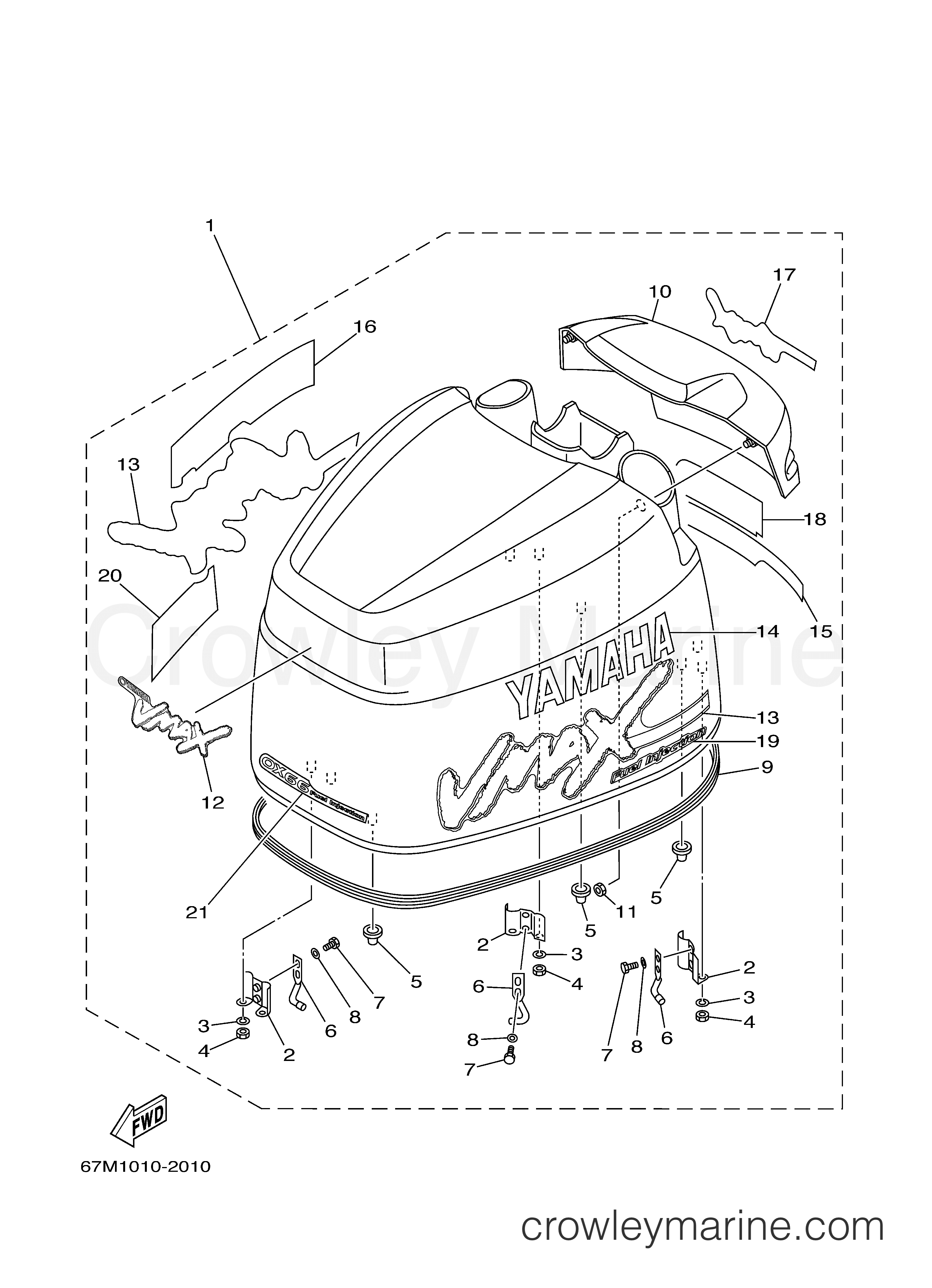 Yamaha Motors VX150TLRB - TOP COWLING