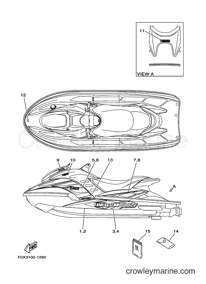 Yamaha Motors ENG FOR GP1200 (68BB) [010] - GRAPHICS