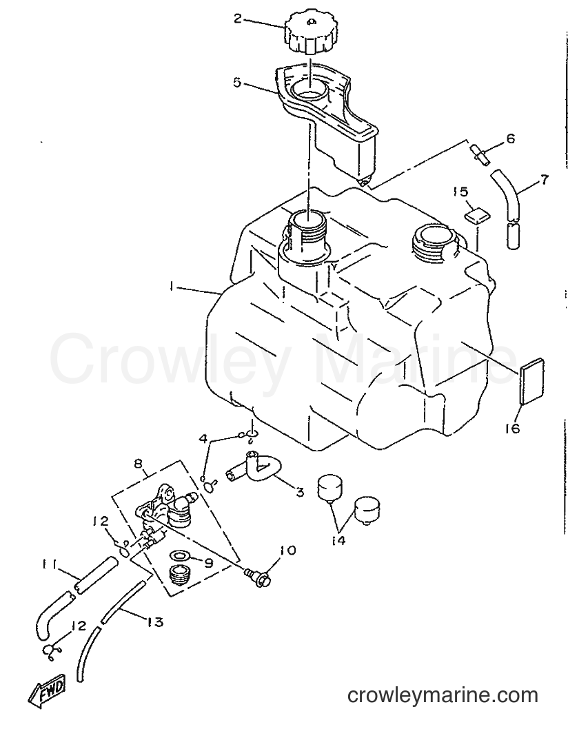 1996 Scooter YA50R - YA50R (4PC6) [999] - FUEL TANK