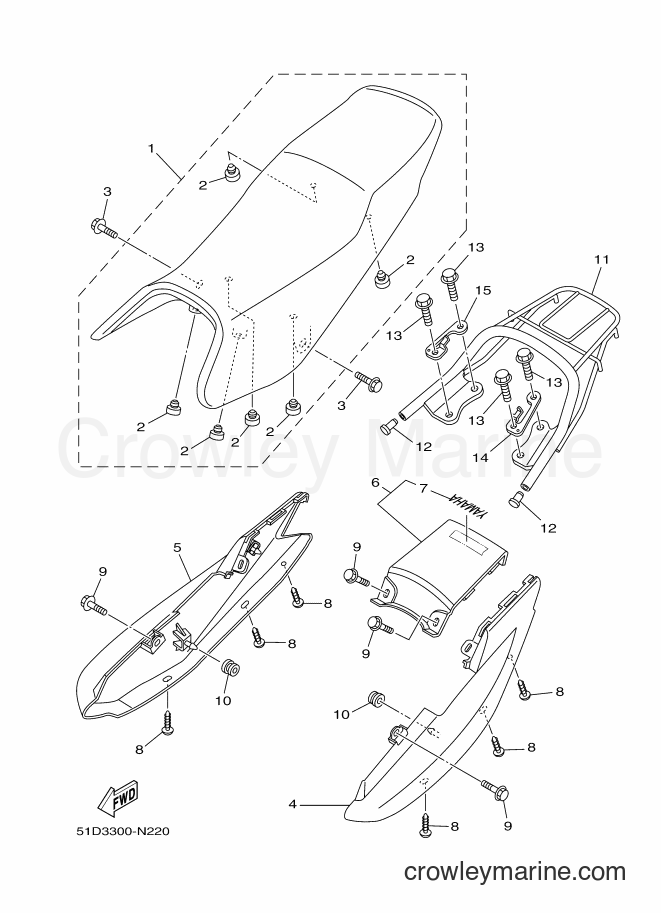 Yamaha Motors YBR125ED (51D3) [010] - SEAT