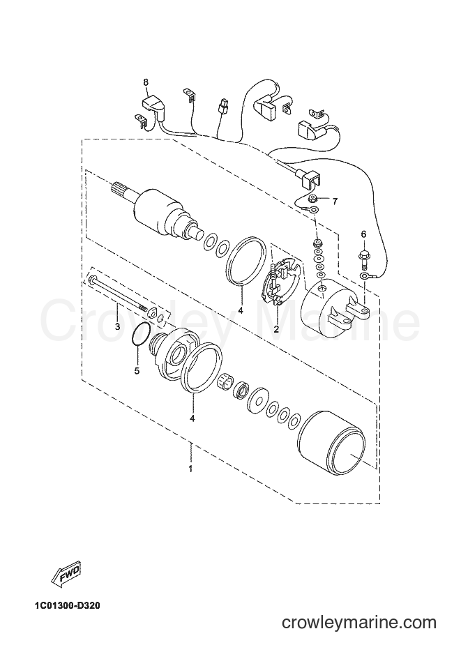 2006 Maxi-Scooter YP250R - YP250R (1C03) [020] - STARTING MOTOR