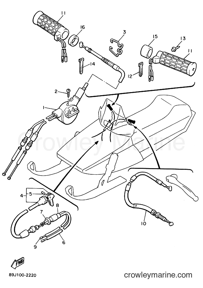 Yamaha Motors EX570 (89J1) [010] - CONTROL CABLE